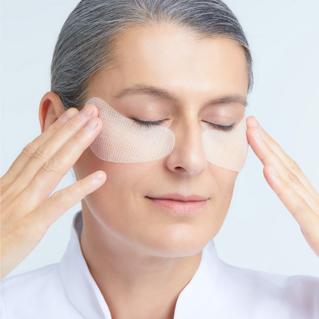 model wearing CellCollagen Eye Contour