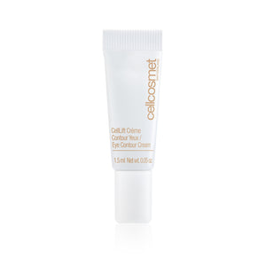 Tube of Cellcosmet  celllift Eye Contour cream on a white background
