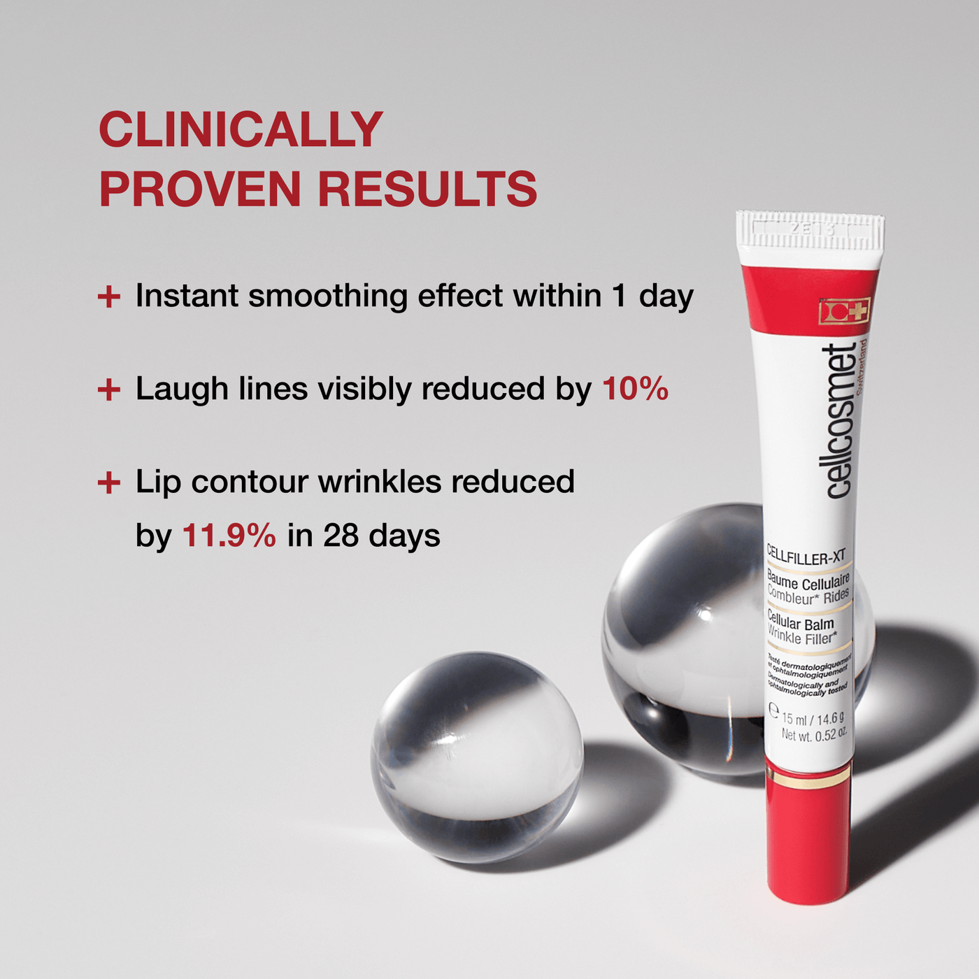 Cellcosmet cellfiller-xt tube with clinical proven results
