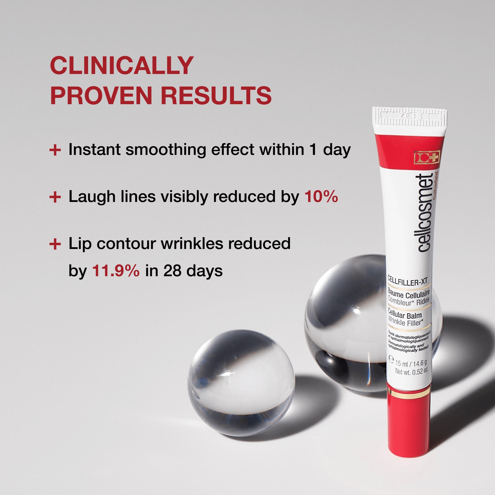 Cellcosmet cellfiller-xt tube with clinical proven results