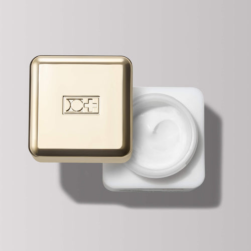 Gold square container with CellLift Cream on a gray background