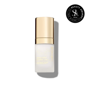 Skincare bottle of CellLift Eye Contour Cream with gold cap on a white background, featuring a beauty awards badge.
