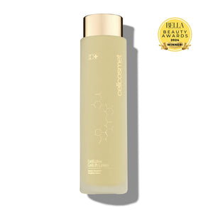 Skincare bottle CellLift Lotion Essence with gold cap on a white background, featuring the Bella Beauty Awards 2024 winner badge.